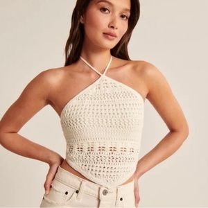 Abercrombie & Fitch crochet halter top